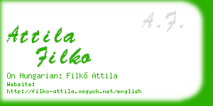 attila filko business card